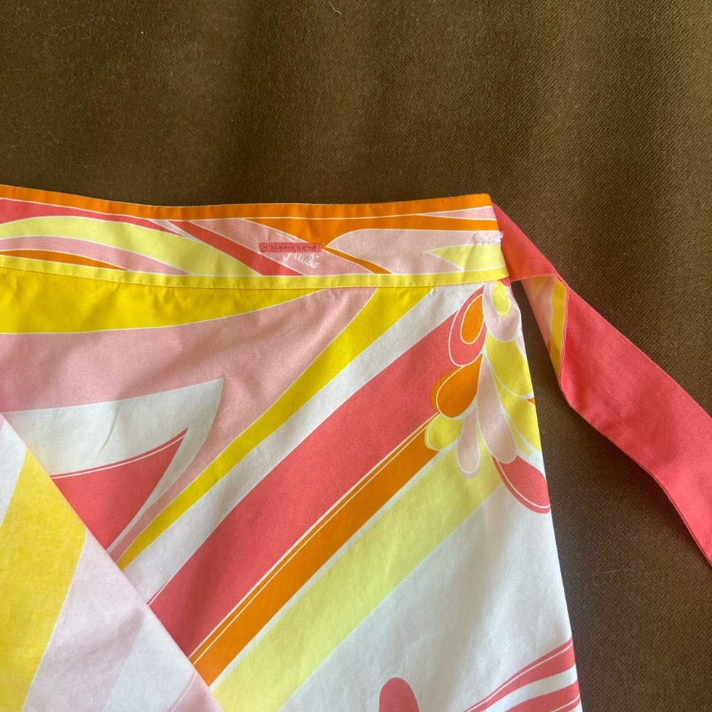 Emilio Pucci Yellow Orange Pink White Printed Mini Dress - Picture 10 of 10